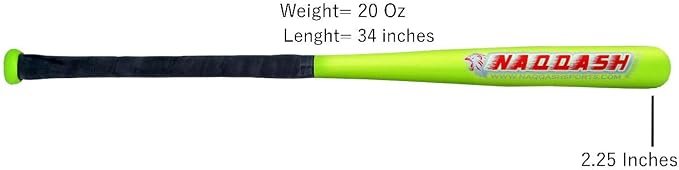 34 Inch Wooden Baseball Bat – Beech/Poplar Wood, 2.25" Barrel, Lightweight Training & Practice Bat for Youth and Adults - Image 4