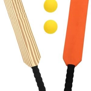 GANAZONO Kids Cricket Set: 4pcs Foam Cricket Bat with Balls Plastic Baseball Bat Exercising Bat Backyard Cricket Sets Baseball Training Game for Kids Adult