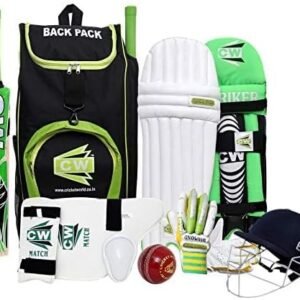 CW Bullet Cricket Set for Right Hand Kid Age 5 Junior Size Sports Set with Protective Equipment Cricket Gears Men Complete Set Senior Size Cricket Set Adult Batting Kit in Cricket Backpack