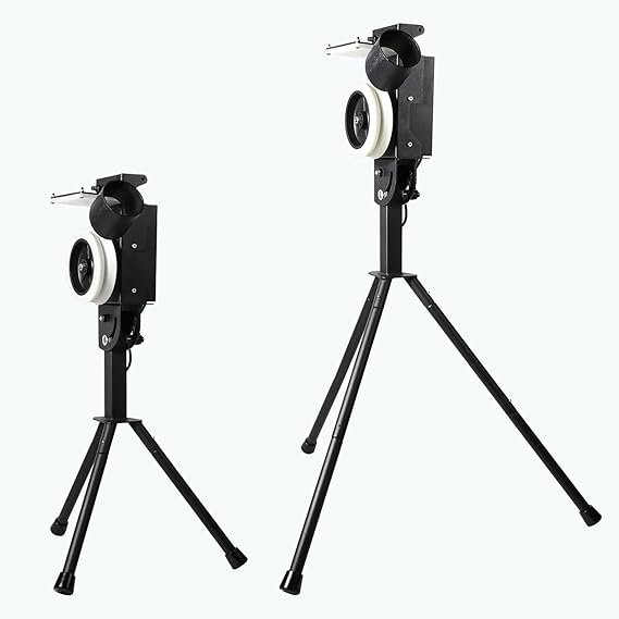 Lite 9" Baseball Pitching Machine with 8 Dimpled Baseballs - Adjustable Speed & Angle, 45MPH, Lightweight & Portable for Hitting/Fielding Training - Image 5