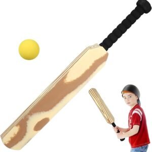 Kisangel Kids Cricket Set with Bat and Ball Interactive Indoor and Outdoor Sports Toy for Children Parent-Child Backyard Game to Develop Coordination and Social Skills