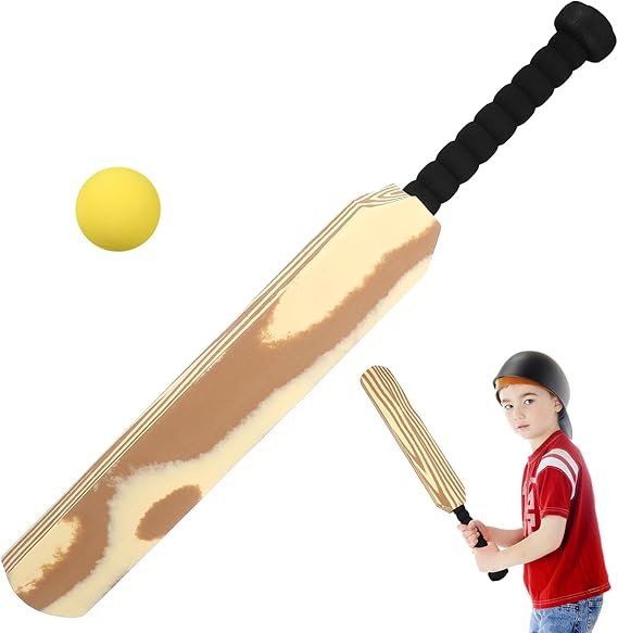 Kisangel Kids Cricket Set with Bat and Ball Interactive Indoor and Outdoor Sports Toy for Children Parent-Child Backyard Game to Develop Coordination and Social Skills