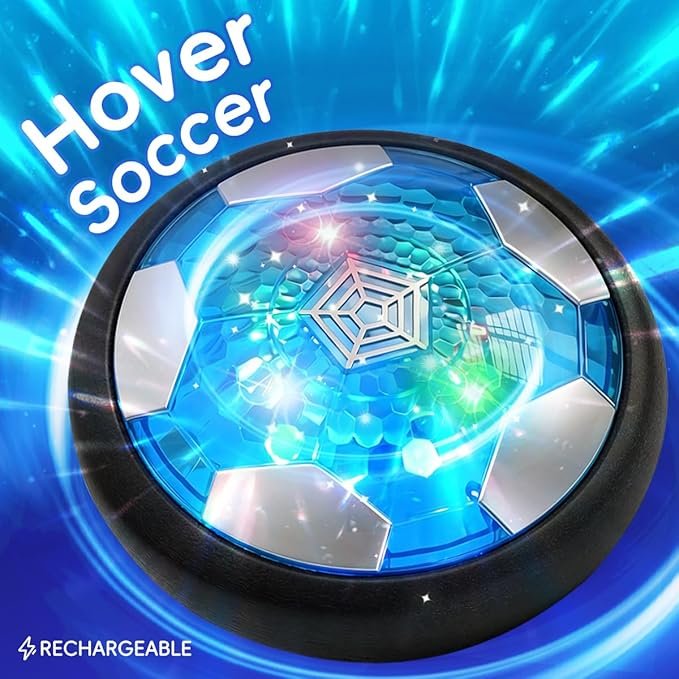 Rechargeable Hover Soccer Ball for Kids, Indoor Light-Up Air Power Floating Soccer Ball with Soft Foam Bumper, Sport Toy Birthday Gifts for Boys Age 6, 7, 8, 9, 10, 11, 12 Year Old - Image 5