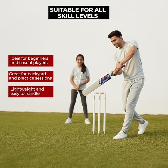 Complete Wooden Cricket Kit – Training Cricket Set with Bat, Tennis Ball, Stumps, Bail & Carry Bag – Available in Youth and Adult Sizes - Image 5