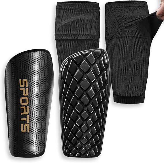 LPONJAR Soccer Shin Guards for Kids Youth Adults | Shin Pads and Sleeves, Optimized Insert Pocket, For Boys Girls Men Women, For Football Games, Protective Soccer Equipment