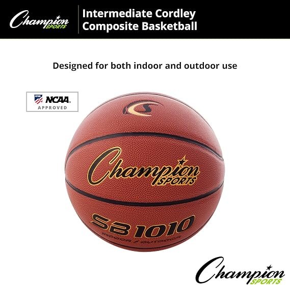 Champion Sports Composite Basketball – Indoor/Outdoor Play – Official, Intermediate & Junior Sizes – Durable Grip & Air Retention - Image 4