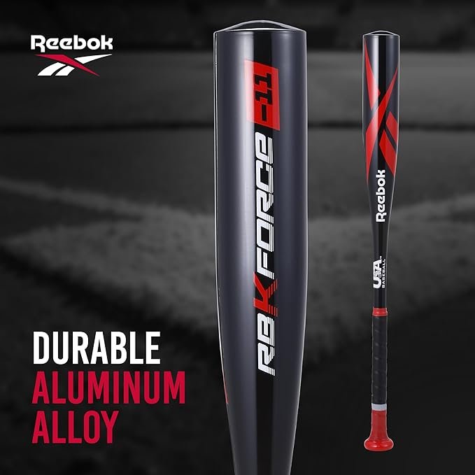 Reebok - T Ball Bat, 26-Inch Aluminum Bat for Kids & Youth, Baseball Bat for Practice, Training, and Beginners (Black) - Image 5