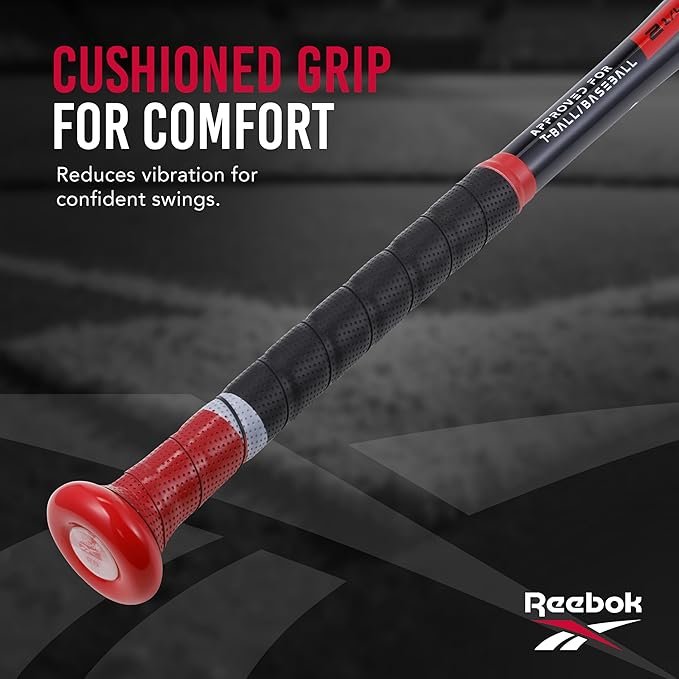 Reebok - T Ball Bat, 26-Inch Aluminum Bat for Kids & Youth, Baseball Bat for Practice, Training, and Beginners (Black) - Image 2