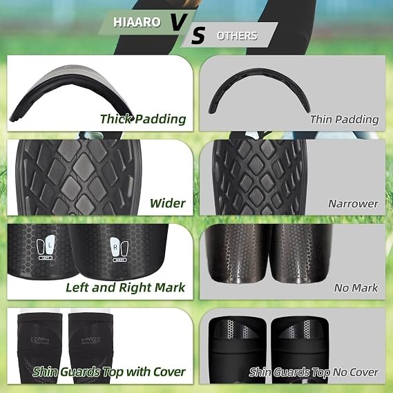 Soccer Shin Guards for Kids Youth Adults, Shin Pads and Sleeves with Optimized Insert Pocket, Protective Soccer Equipment for Boys Girls Men Women - Image 2