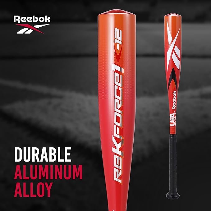 Reebok - T Ball Bat, 25-Inch Aluminum Bat for Kids & Youth, Baseball Bat for Practice, Training, and Beginners (Red) - Image 4