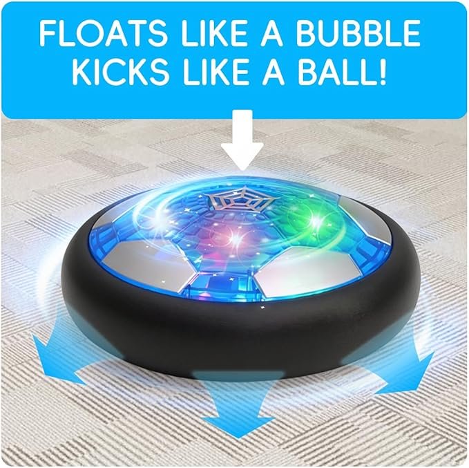 Rechargeable Hover Soccer Ball for Kids, Indoor Light-Up Air Power Floating Soccer Ball with Soft Foam Bumper, Sport Toy Birthday Gifts for Boys Age 6, 7, 8, 9, 10, 11, 12 Year Old - Image 4