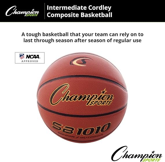 Champion Sports Composite Basketball – Indoor/Outdoor Play – Official, Intermediate & Junior Sizes – Durable Grip & Air Retention - Image 5