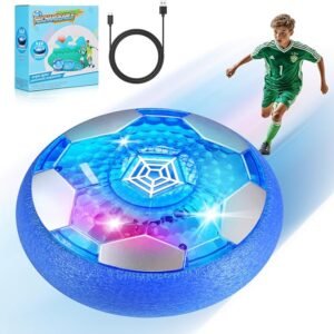 BaLaM Hover Soccer Ball Toys for 3-12 Year Old Boys, Indoor Rechargable Light-up Toys Games Christmas Birthday Gifts for Kids Toddler Girls Age 4 5 6 7 8 9 10 11, Blue