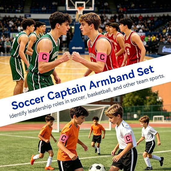 Cyrank 10PCS Elastic Soccer Captain Armband, Captain Arm Bands for Soccer Adjustable Leader Armband Unisex Football Arm Band for Adult & Youth Team Sports, Rugby, Basketball, Volleyball - Image 7