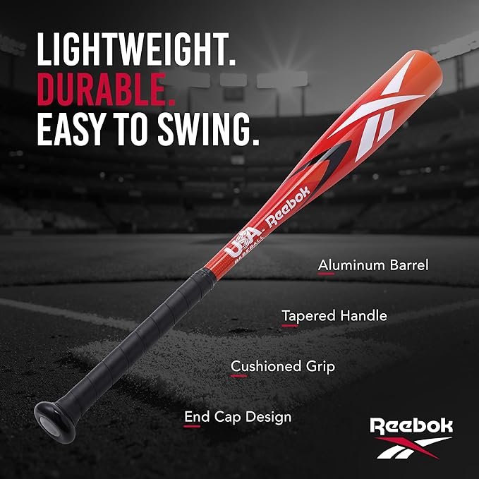 Reebok - T Ball Bat, 25-Inch Aluminum Bat for Kids & Youth, Baseball Bat for Practice, Training, and Beginners (Red) - Image 6