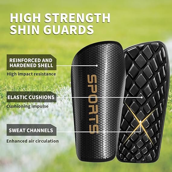 LPONJAR Soccer Shin Guards for Kids Youth Adults | Shin Pads and Sleeves, Optimized Insert Pocket, For Boys Girls Men Women, For Football Games, Protective Soccer Equipment - Image 4
