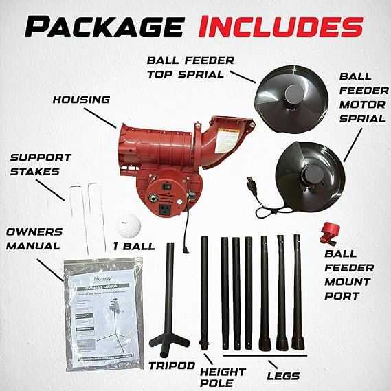 Heater Sports Slider Lite 360 Baseball Pitching Machine with Automatic Ball Feeder - Accurate 360-Degree Delivery, Durable and Portable Training Tool for All Ages - Image 4