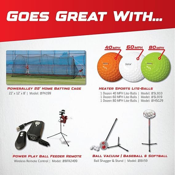 Heater Sports Slider Lite 360 Baseball Pitching Machine with Automatic Ball Feeder - Accurate 360-Degree Delivery, Durable and Portable Training Tool for All Ages - Image 5