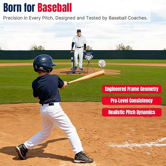MOXOW Sagitta Manual Baseball & Softball Pitching Machine with Ball Caddy - Portable Ball Launcher for Batting and Fielding Practice, Ideal for All Skill Levels - Image 4