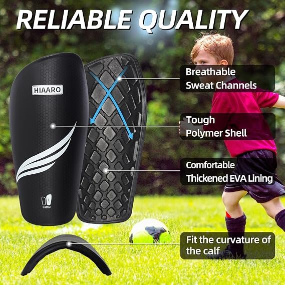 Soccer Shin Guards for Kids Youth Adults, Shin Pads and Sleeves with Optimized Insert Pocket, Protective Soccer Equipment for Boys Girls Men Women - Image 4