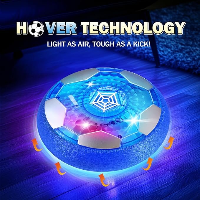 BaLaM Hover Soccer Ball Toys for 3-12 Year Old Boys, Indoor Rechargable Light-up Toys Games Christmas Birthday Gifts for Kids Toddler Girls Age 4 5 6 7 8 9 10 11, Blue - Image 4