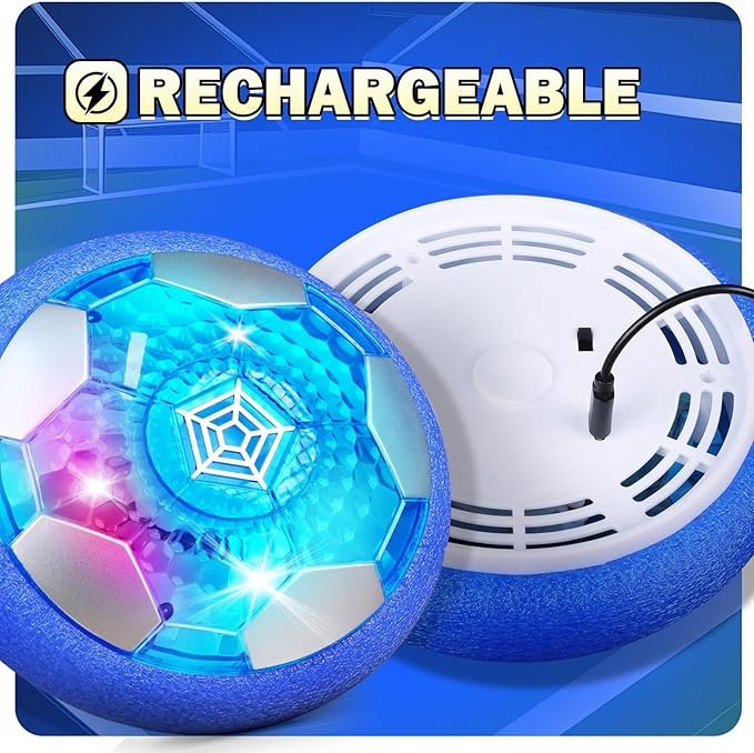 BaLaM Hover Soccer Ball Toys for 3-12 Year Old Boys, Indoor Rechargable Light-up Toys Games Christmas Birthday Gifts for Kids Toddler Girls Age 4 5 6 7 8 9 10 11, Blue - Image 5