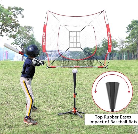 BaseGoal Baseball Tee for Kids,Batting Tee,Softball Tee,Youth Hitting Tee,Teeball Tee,Travel Tee,Easy Adjustable Height - Image 5