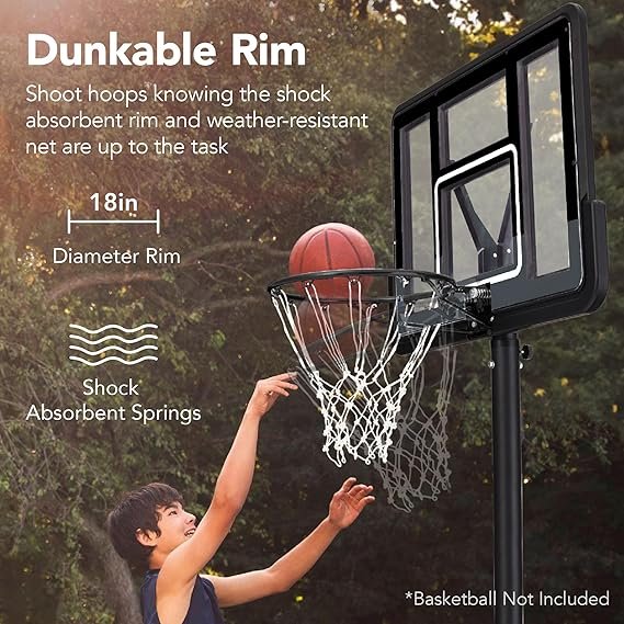 Best Choice Products 10ft Regulation Basketball Hoop, Height Adjustable Outdoor Goal w/Shock Absorbent Rim, Base Gel, 2 Wheels - Image 4