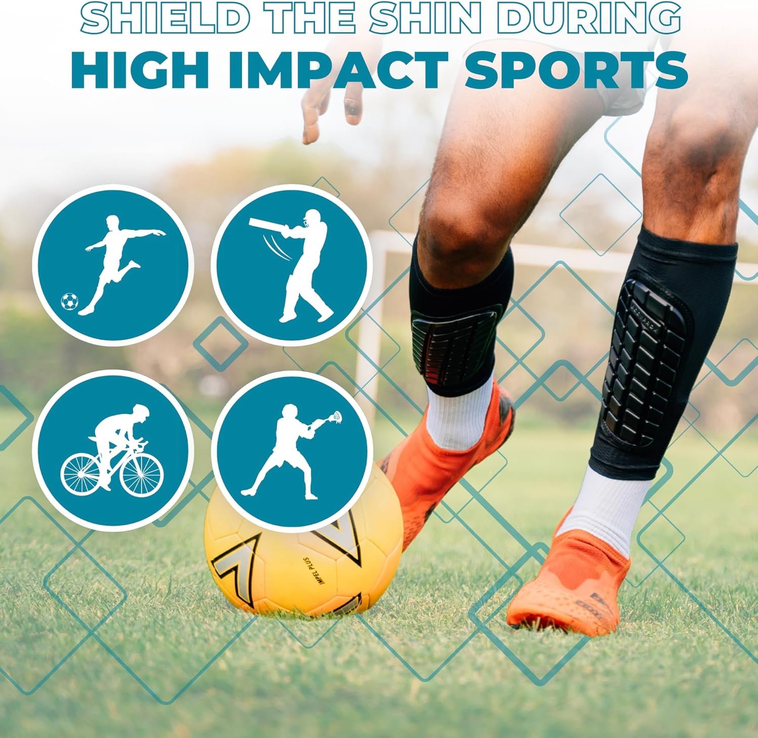 Soccer Shin Guards Sleeves for Men, Women and Youth - Image 2