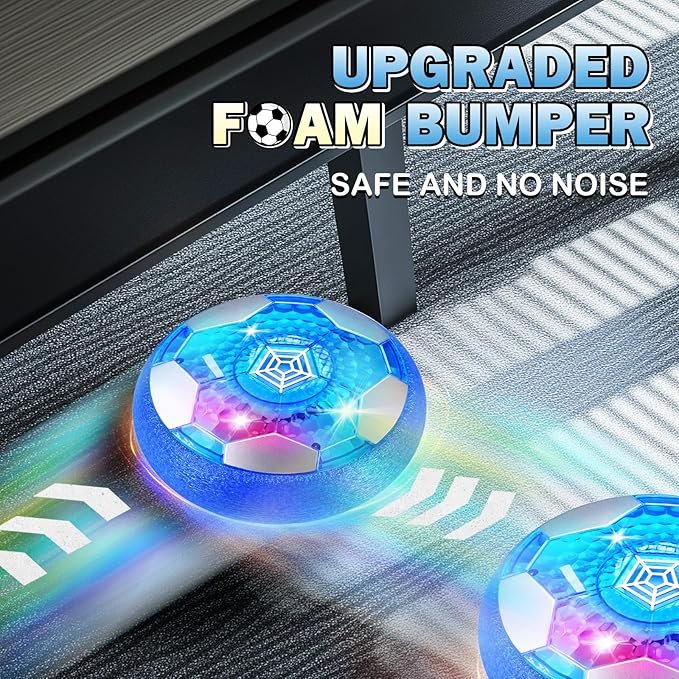 BaLaM Hover Soccer Ball Toys for 3-12 Year Old Boys, Indoor Rechargable Light-up Toys Games Christmas Birthday Gifts for Kids Toddler Girls Age 4 5 6 7 8 9 10 11, Blue - Image 3