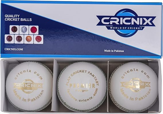 Premier Cricket Ball for Cricket Bat | 5.5oz Leather Ball Designed for Cricket Net | White Ball for Sport Outdoor | Multiple Set Options for Men Cricket Game - Image 2