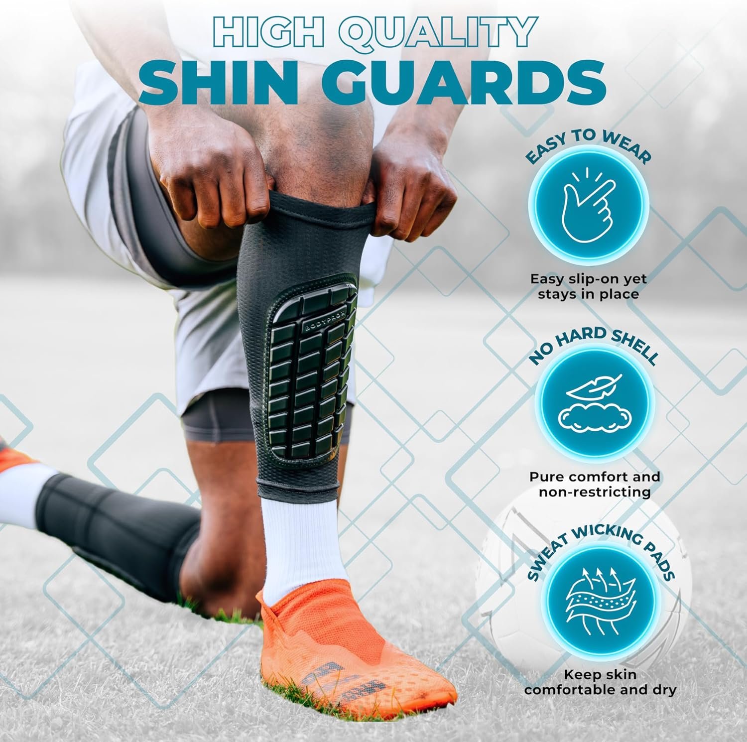 Soccer Shin Guards Sleeves for Men, Women and Youth - Image 3