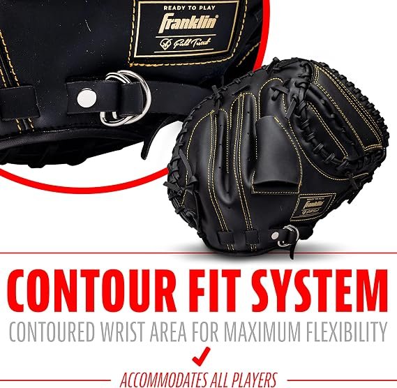Franklin Sports Field Master Baseball + Softball Glove - Field Master Adult + Youth Baseball + Softball Mitt - Men's + Women's Gloves - Right Hand Throw - Image 5