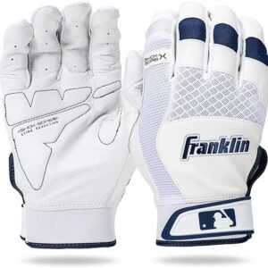 Franklin Sports MLB Baseball Batting Gloves - Shok-Sorb X Batting Gloves for Baseball + Softball - Adult + Youth Padded Non-Sting Batting Glove Pairs - Multiple Colors + Sizes